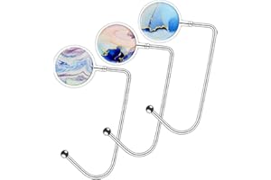 Knocent Purse Hook Handbag Hangers for Table Handbag Storage Decor Table Hook,Womens Bag Handbag Hanger Holder (Marble Light Blue 3Pack)