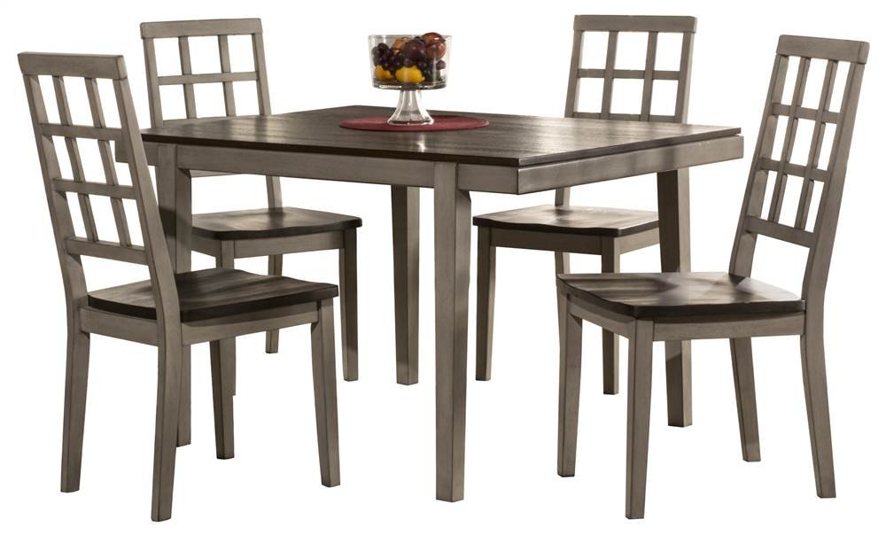 Hillsdale Furniture Garden Park 5 Piece Dining Set Gray/Espresso