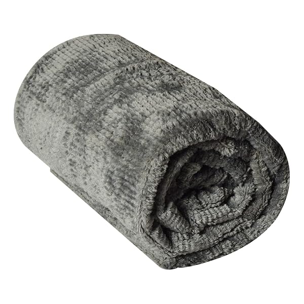 HOTEL MINI CHECK JACQUARD THROW, 50X60 INCH, CHARCOAL