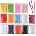 Kuuqa Micro Polystyrene Styrofoam Beads Small Foam Balls Slime Beads Set with 3 Slime Tools Fit for Slime Making Art DIY Craft, 0.08-0.15 Inch Approx 50000 Balls in Total