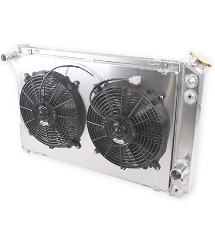 Radiateur Aluminium 2 Rangées + Carénage Ventilateur Pour Nissan 350Z 3.5 V6 03-06 (Ref 2576)