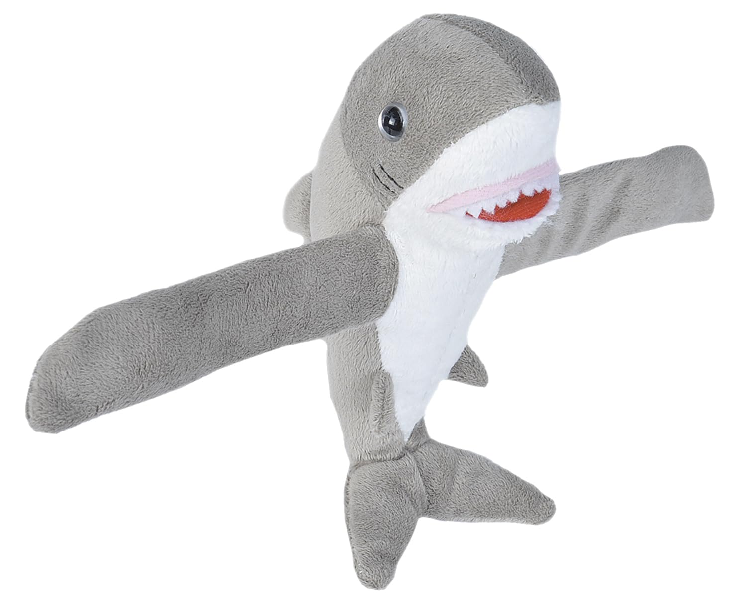 Wild Republic Huggers Soft Toy Slap Bracelet, Gifts for Kids, Great White Shark Plush Toy 20 cm — image 1