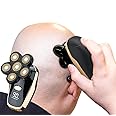 Electric 6D Head Shavers for Bald Men,Electric Razor for Men Head,5-in-1 Grooming Kit Wet Dry Men's Head Shavers,Nose Hair Trimmer,Clippers,Cordless Waterproof USB Charging Rechargeable (LK6302)