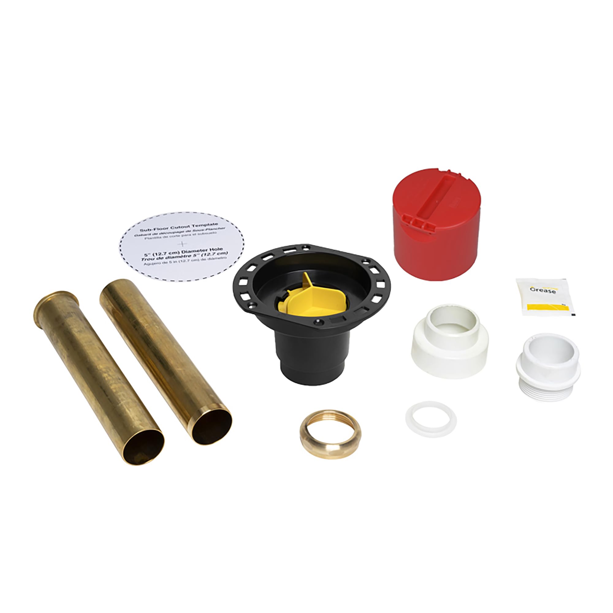 Oatey 46001A Freestanding Tub Drain Kit – Universal ABS Drain For Island/Center Tubs – Includes Test Plug, Tailpieces & Adapters