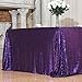 Poise3EHome 50x50 Square Sequin Tablecloth for Party Cake Dessert Table Exhibition Events, Purple