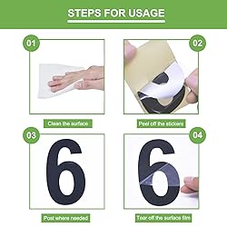 Mailbox Numbers for Outside, 4 Sets Large 4 inch