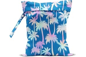 zcyxuuw Wet Bag for Swimsuit, Beach Travel Essentials Wet Dry Bag, for Sunscreen Toiletry Dirty Clothes Yoga Gym Diaper, Friends Summer Beach Vacation Gifts. Colorful palm trees