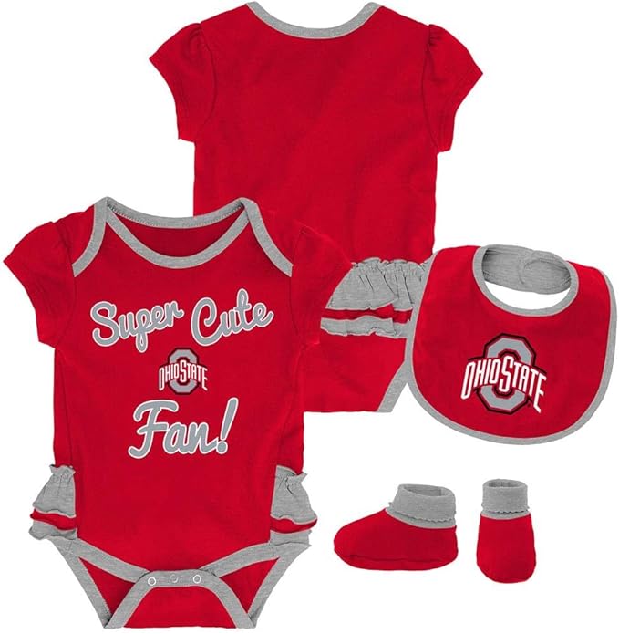 Outerstuff Ohio State Buckeyes Baby Girls Red Clothes Set
