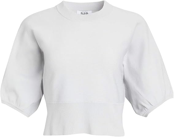 balloon sleeve crew neck