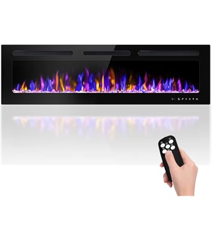 【YUCK】FLAME in FRAME Amazon.com: Cambridge 78 Inch Wall Mount Electric Fireplace