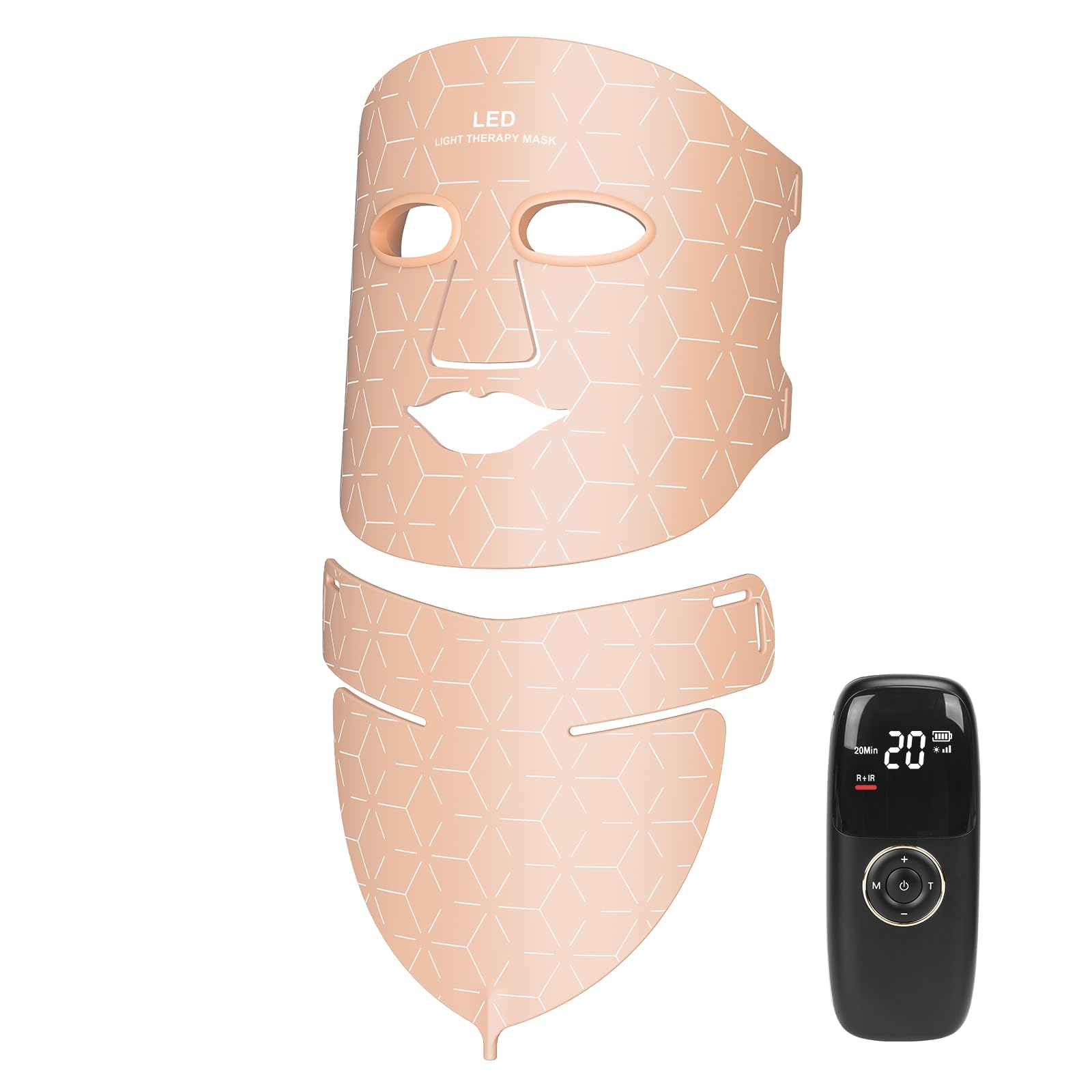 Photo 1 of AAQ Red Light Therapy for Face -Led Face Mask Light Therapy with Pure Light Boost, Red light Mask for Face & Neck Device with Long-Lasting Power Supply, Rechargeable & Portable for Home Use
