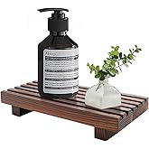 Renawe Small Kitchen Sink Soap Tray for Counter Soap Dish Dispenser Holder Wooden Risers Stand for Bathroom Decor Farmhouse W
