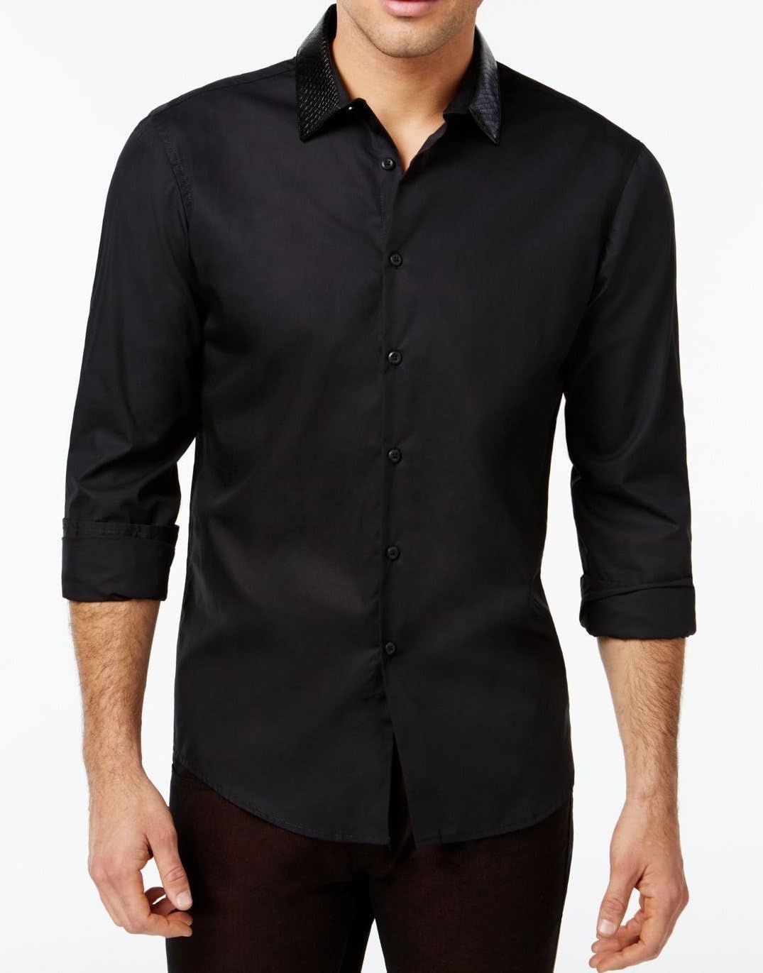 Camisa masculina de botão de manga comprida da INC International ...
