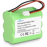 KUNLUN 3000mAh 7.2V Replacement Battery for 2GIG BATT1X BATT2X BATT1 | Compatible for 2GIG Go Control Panel Security Alarm System GC2, 2GIG-CNTRL2, 2GIG-CP2, GCKIT311, 228844, 6MR2000AAY4Z