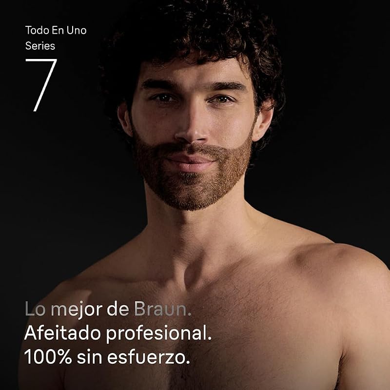 Braun All-In-One Series 7 AIO7545 Aparador, Kit de Styling 12in1 para Barba, Cabelo, Orelhas, Nariz e Corpo, 14 Comprimentos, 120 Min de Autonomia, Aparador de Cabelo Masculino Com Lâmina Ultra Afiada, Cinzento