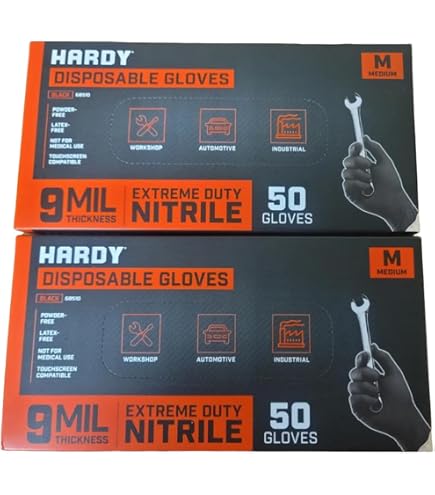Amazon.com : 9 mil Nitrile Powder Free Gloves 50 Pc (XX-Large) by