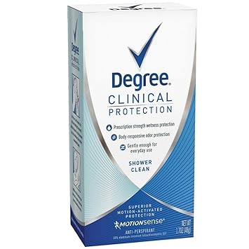 Degree Clinical Protection, Antiperspirant and Deodorant, Active Clean, 1.7 Ounce Stick