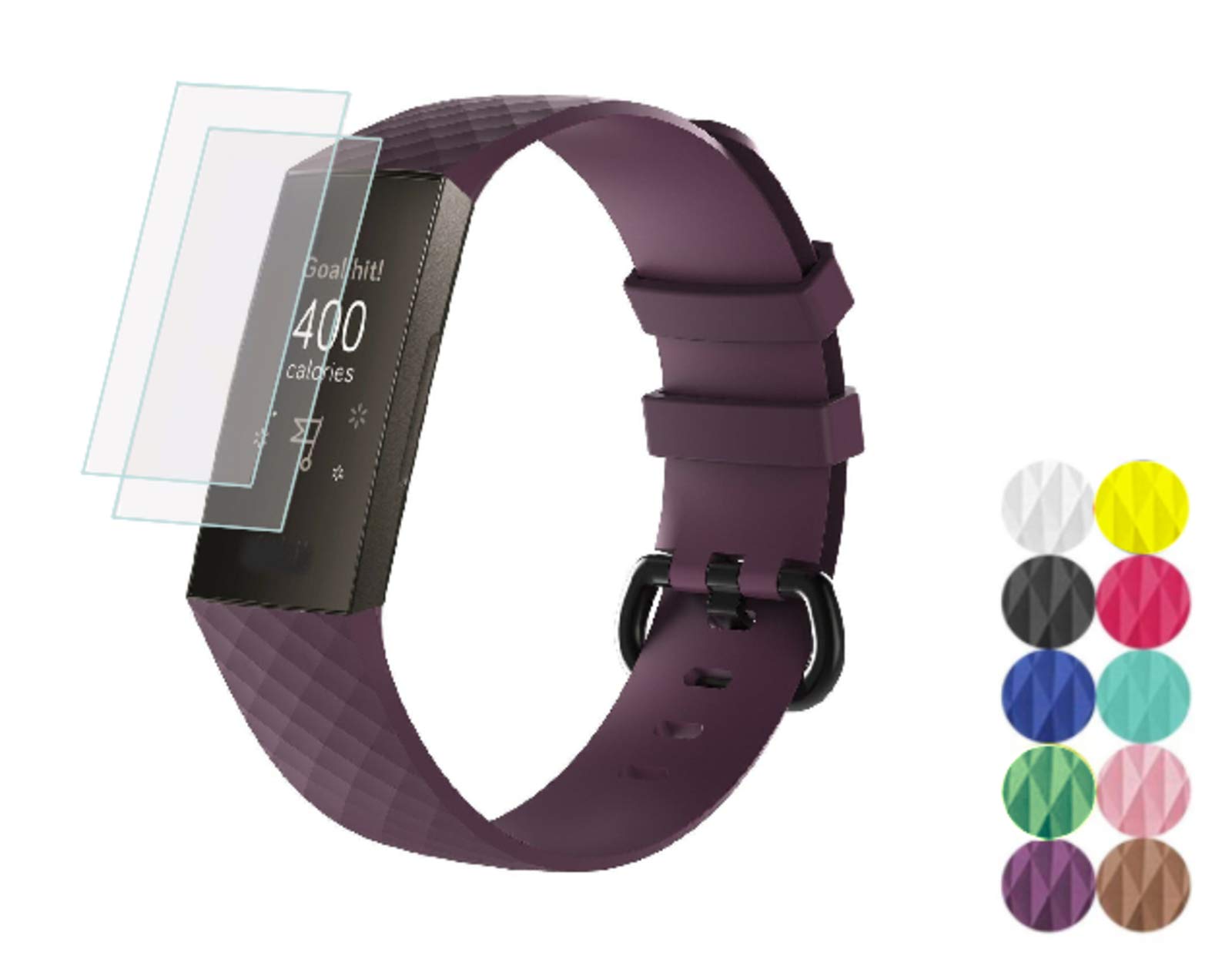 Hiramak Replacement Strap Compatible with Fitbit Charge 3, 4