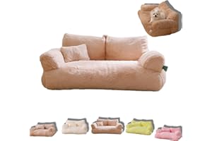 SHYTOUCH Revuera Calming Pet Sofa, Calming Pet Sofa slicier, Calming Dog Bed Fluffy Plush pet Sofa, Large Memory Foam pet Orthopedic Dog Bed, with Removable Washable Cover