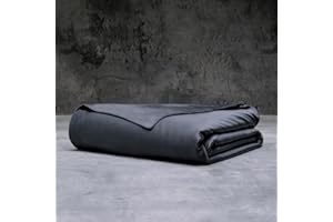 LUXOME Luxury Duvet Cover | Oversized Fit | 100% Viscose from Bamboo | Silky Soft Feel | Thermal-Regulating | 2X Cover Ties | King/Cal King - 108"x98" | Charcoal