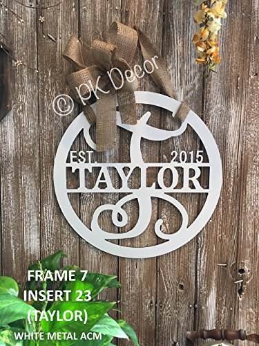 image for PK Decor Personalized Last Name Door Hanger - 24