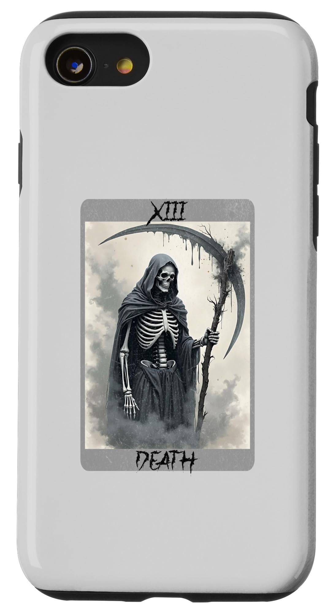 iPhone SE (2020) / 7 / 8 Vintage Tarot Card Death Reaper Occult Satan Unholy Horror Case