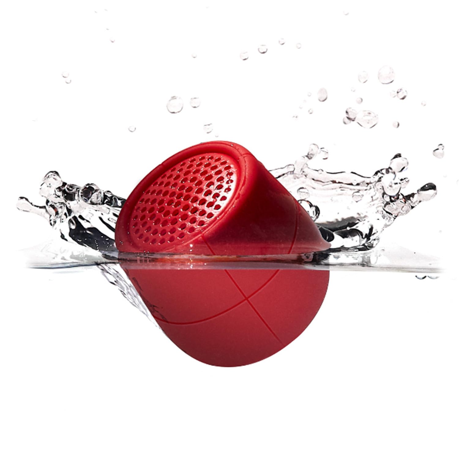 Lexon Mino X Floating Bluetooth Speaker, IPX7 Water Resistant, Rechargeable & Pairable - Red
