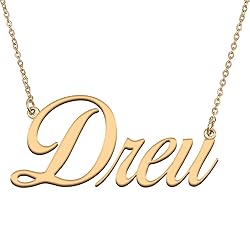 HUAN XUN Customized Custom Simple Any Name Necklace