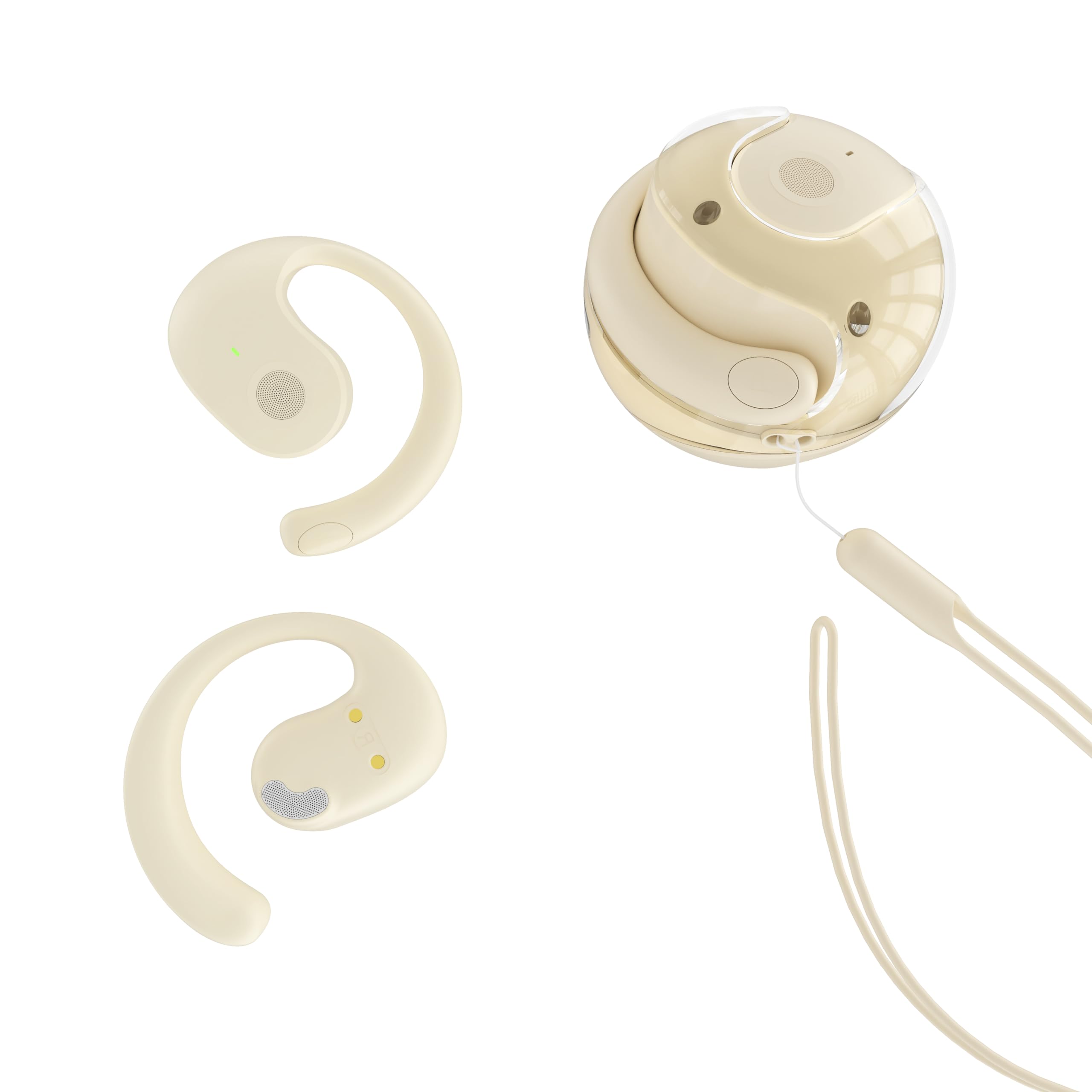 View 1 of *UNTESTED*
sunshot Ows Open Ear Buds Headphones Bluetooth 5.4,Bone Conducting Air Bone Conduction Headphones, 16mm Drivers,40H Playtime,Open Ear Earbuds IPX5 Waterproof and Noise Reducing Touch (Khaki)