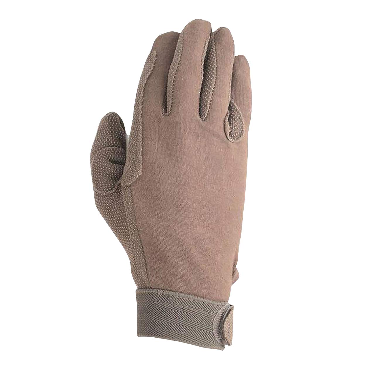 Hy5 Cotton Pimple Palm Gloves-Medium-Brown