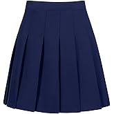 Tivifox Womens Girls Pleated Tennis Skirts High Waisted A-line Skirt School Uniform Athletic Golf Skorts with Shorts,2T-4XL