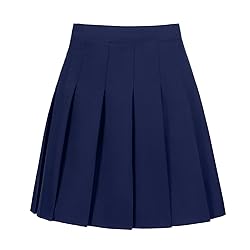 Plus Size Pleated Skirts Navy Blue Golf Tennis