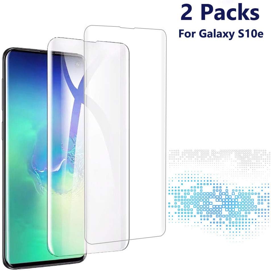 (2 Packs)Tempered Glass Screen Protector for Samsung Galaxy S10e, Full Screen Coverage Screen Protector, 3D Curved Tempered Glass, HD Clear Anti-Bubble Film with Easy Installation.