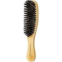 Boar Bristle Slick Back Hair Brush for Smoothing & Styling – Wide 7-Row Bristles for Sleek Frizz-Free Hair, Ponytails, Buns &