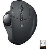 Logitech MX Ergo Wireless Trackball Mouse, Ergonomic Design, Move Content Between 2 Windows and Apple Mac Computers (Bluetoot
