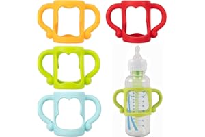 Paifeancodill Silicone Bottle Handles for Dr Brown Narrow Baby Bottles - Protective Case With Easy Grip to Hold Their Own Bot