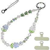 NUANJUYU Colorful Crystal Beaded Phone Wrist Strap -Cell Phone Lanyard Hands-Free Wrist Strap, Detachable Wristlet Strap,Gift for Women