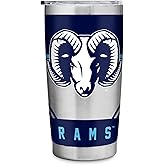 Rico Industries NCAA Rhode Island Rams Standard 20oz Stainless Steel Tumbler with Lid - Great For Coffee, Tea, Water or Cocktails