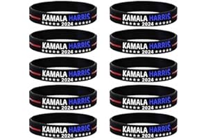 GENERIC Kamala Merchandise Kamala Harris Bracelets 2024 Vote Bracelet Kamala Merch Silicone Wristbands Patriotic Bracelet for Women Men Kamala Harris Merch Kamala Harris for President Kamala Harris Merchandise