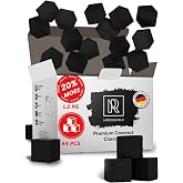 Hookah Charcoal Hookah Coals Coconut &ndash; XL Pack 84 Count &amp; 1.2 KG (2.6 lbs) &ndash; Premium Quality 25mm (1x1x1 in) &ndash; 100% Natural Coconut Coals for Hookah Cubes &ndash; NOT Quick Light