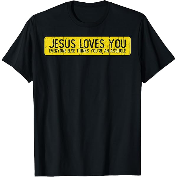 Jesus Loves You T-Shirt In Faded Navy