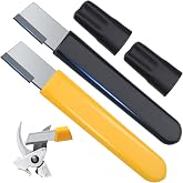 Anglekai 2P Garden Tool Sharpener, Pocket Knife Sharpener Blade Sharpening | Portable, Shear Scissor Sharpener for Pruner (2, Yellow+Black)