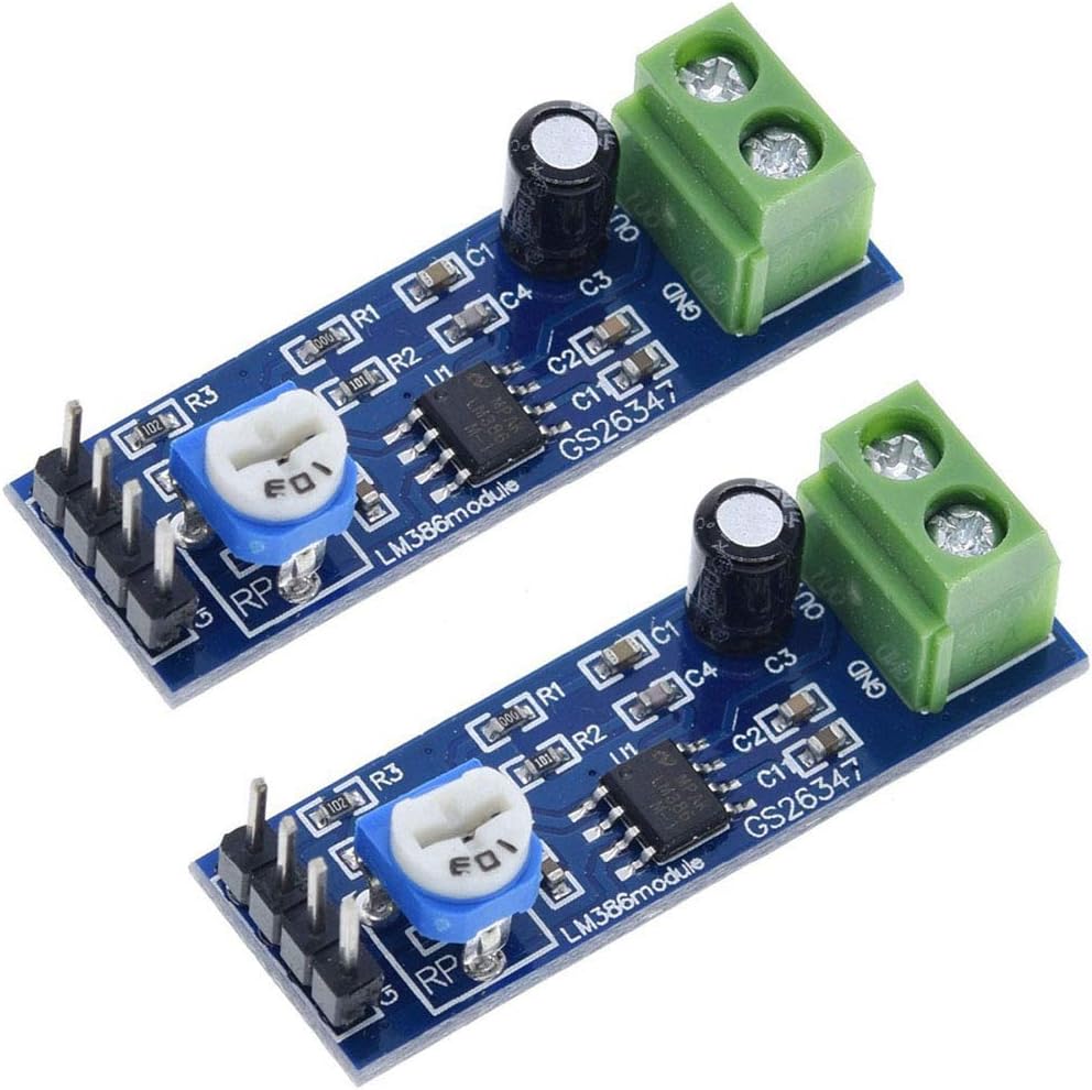 Partstower 200 Times Gain 5V-12V LM386 Audio Amplifier Module for Arduino