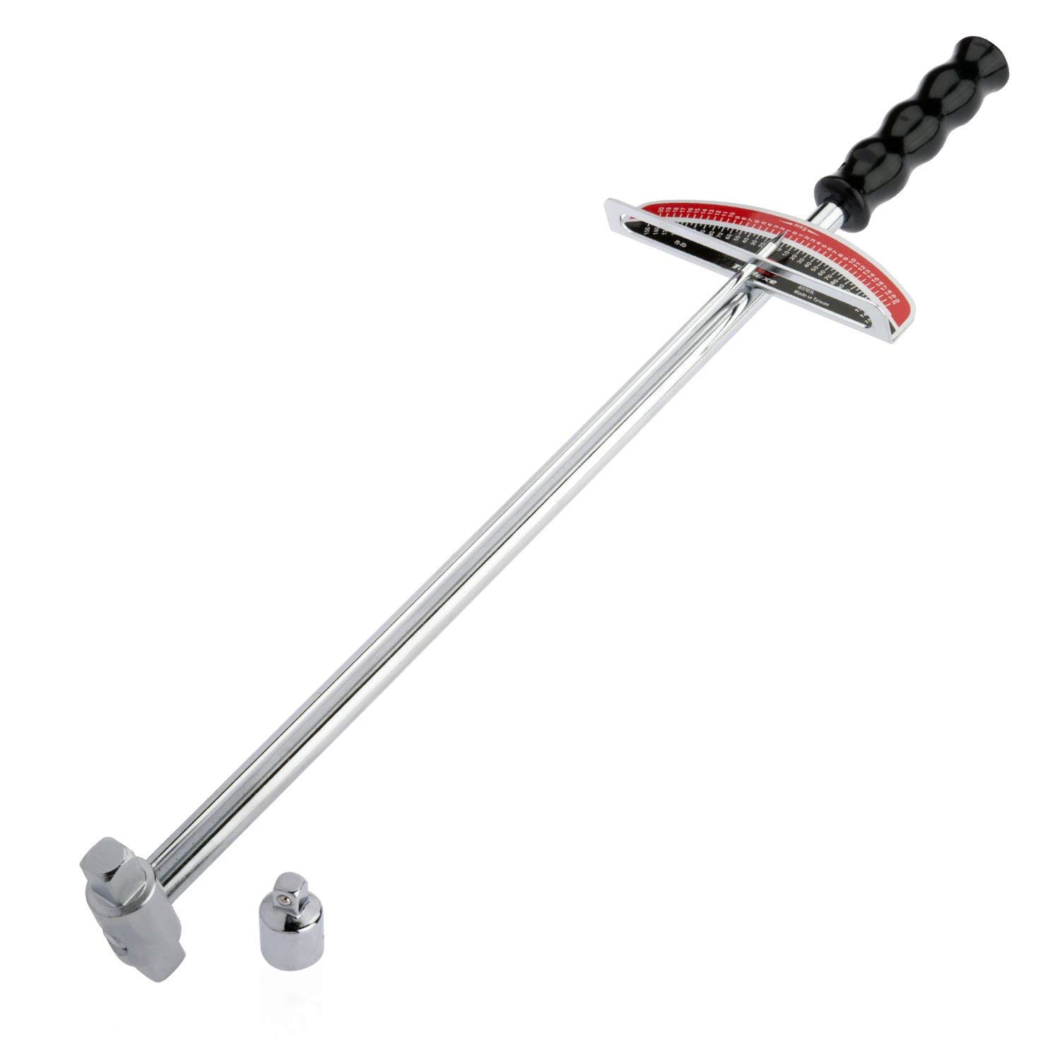 Photo 1 of Tooluxe 03703L Dual Drive Beam Style Torque Wrench | 3/8” & ½” Drives | 17” Length | 0-150 Ft-Lbs | SAE | Premium Steel Alloy