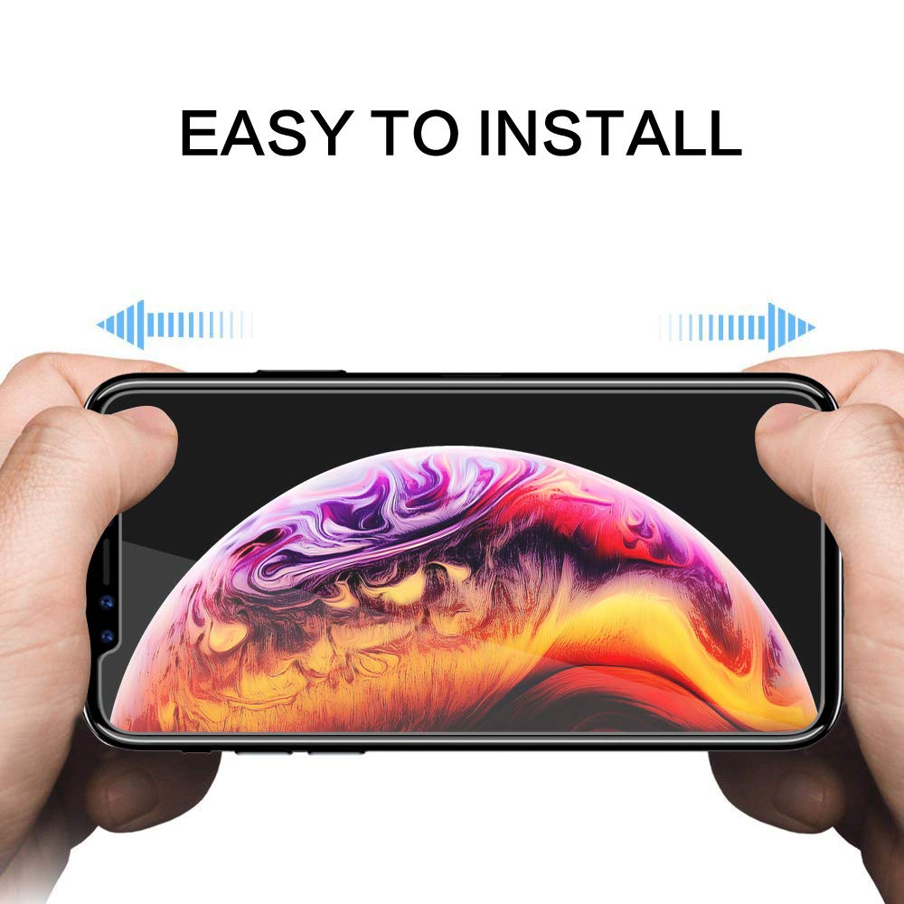 GLASS-M [2 Pack] Tempered Glass Screen Protector Compatible with iPhone XS Max 6.5 inch, [Not Full Cover] Case Friendly Screen Protector Film