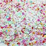 Colorful Manicure Glitter Confetti 1.8oz/50g Mixed Shapes Size 3mm Great for Party Décor, DIY Crafts, Premium Nail Art Etc..