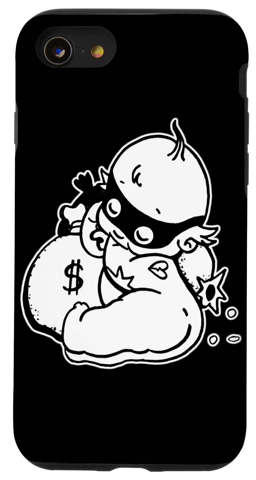 iPhone SE (2020) / 7 / 8 Kewpie Baby Bank Robber Blackwork Case