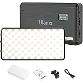 ULANZI VL200 Bi-Color LED Video Light, Portable Camera Light w/ 200 LED Beads, CRI 95+ 2500-9000K Dimmable Panel Lamp w LCD, 