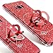 OCYCLONE Galaxy S8 Plus Case, Glitter Luxury Cute Phone Case for Women Girls with Kickstand, Bling Diamond Rhinestone Bumper with Ring Stand Compatible with Samsung S8 Plus Case for Girl Women - Red