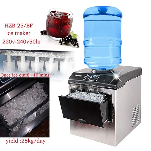 220240V L/M/S size electric ice maker 25kg/day commercial countertop Automatic ice